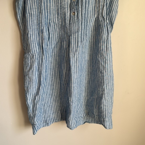 Faherty Gemina Blue Striped Linen Mini Dress XS - Picture 5 of 12